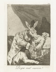 Mibe fog meghalni? A que mal morira? (cím a tárgyon) Los Caprichos (sorozat címe) alkotó: Francisco de Goya