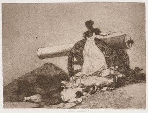 Micsoda bátorság! (Que valor!) a „A háború csapásai” című sorozatból alkotó: Francisco de Goya