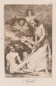 Szél, 18. század vége – 19. század eleje (nyomtatás) alkotó: Francisco de Goya