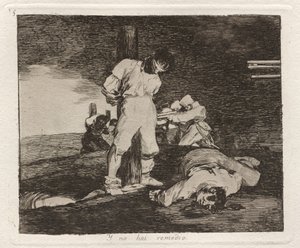 Y no hai remedio (és nincs rá segítség) alkotó: Francisco de Goya