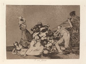 Y son fieras (És olyanok, mint a vadállatok) alkotó: Francisco de Goya