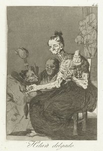 Jól pörögnek Hilan Delgado (cím az objektumon) Los Caprichos (sorozat címe) alkotó: Francisco de Goya