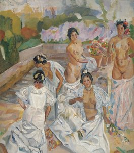 The Bath (Sevilla) - Iturrino, Francisco (1864-1924) - c. 1908 - Olaj, vászon - 200x174 - Carmen Thyssen Múzeum, Malaga