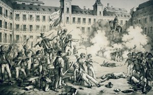 1854-es spanyol forradalom (kőnyomat) alkotó: Francisco de Paula van Halen