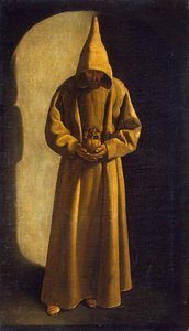 Szent Ferenc koponyával a kezében, 1630 körül alkotó: Francisco de Zurbaran