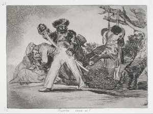Ez túl sok! (Erős!) A háború katasztrófái című sorozatból (Los Desastres de la Guerra ... alkotó: Francisco de Goya