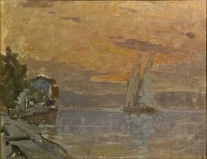 Kéreg a La Grande-Rive előtt alkotó: Francois-Louis-David Bocion