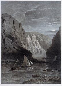 Rajnai táj, Lurley-In „A monumentális és festői Rajna”, akvarell a természet után, Fourmais és Stroobant litográfiái.