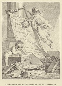 Madame de Pompadour rézkarcainak előképe (metszet) alkotó: Francois (after) Boucher