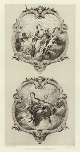 Csillagászat, retorika (metszet) alkotó: Francois (after) Boucher