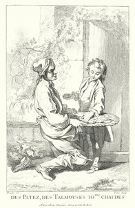 Süteményárus (metszet) alkotó: Francois (after) Boucher