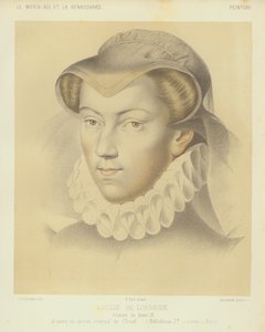 Lotharingiai Louise, III. Henrik francia király felesége (chromolitho)