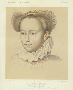 Valois Margit, IV. Henrik francia király első felesége (chromolitho)