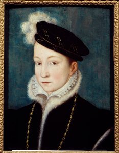 II. Francois (1544-1560) francia király portréja Francois Clouet (1515-1572) festménye 1553 körül Chantilly, Musee Conde