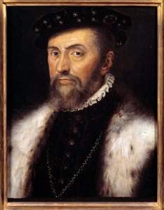 Anne Duc de Montmorency (1492-1567) portréja, Connetable Franciaországból. Atelier de Francois Clouet (1515-1572), v. 1555. Olaj, fa. Mérete: 0,32 x 0,28 m. Olaj, fa.