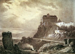 Stirling-kastély, Villeneuve metszete alkotó: Francois Alexandre Pernot