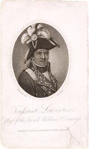 Toussaint Louverture (kb.1743-1803) A francia lázadók főnöke St. Domingo-ban, vésette Holl, kocsma. szerző: H.D. Symonds, 1802 (rézkarc és metszet)