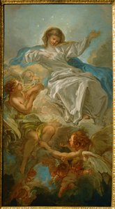 Szűz Mária mennybevétele (festmény vászonra) alkotó: Francois Boucher