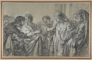 Krisztus és a házasságtörésen tetten ért asszony alkotó: François Boucher