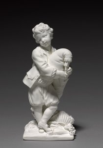 Dudás figura, a Vincennes Factory gyártotta, Pierre Blondeau modellezte, 1748-1752 alkotó: François Boucher