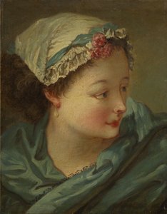 Egy fiatal nő feje alkotó: François Boucher
