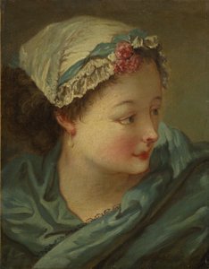 Fiatal nő feje, 1730-as évek eleje (olaj, vászon) alkotó: François Boucher