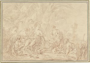 Mózes megtalálása alkotó: François Boucher