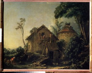 "Le moulin a vent" (A szélmalom) Francois Boucher (1703-1770) festménye 1752 Moszkvai Puskin Múzeum alkotó: François Boucher