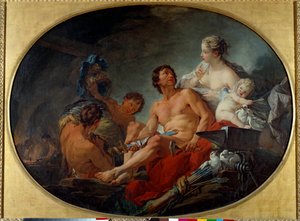 Francois Boucher (1703-1770) vulkáni festészetének kovácsai 1747 V. 0,94x1,27 m alkotó: François Boucher