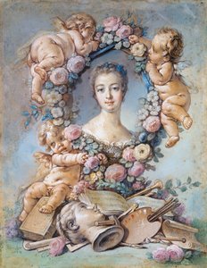 Pompadour márkiné (1721-1764) portréja (Jeanne Antoinette Poisson, Madame de Pompadour néven ismert alkotó: François Boucher