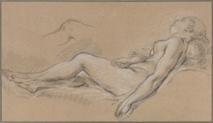 Fekvő nimfa alkotó: François Boucher