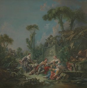 Pásztori idill alkotó: François Boucher