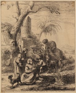 Ülő nő [Femme de Matsmey] egy pálmafa mellett, a „Diverses figures chinoises [...]” című sorozat egyik képe alkotó: François Boucher
