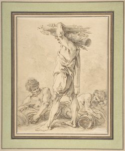 Álló férfi, kezében fasces-szel és fegyverekkel alkotó: François Boucher