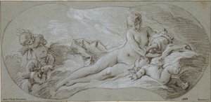 Vénusz nektárral itatja részegre Ámort alkotó: François Boucher