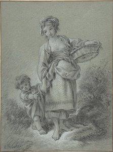 Nő és fiú alkotó: François Boucher