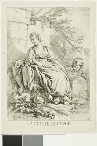 Fiatal nő pihen alkotó: François Boucher