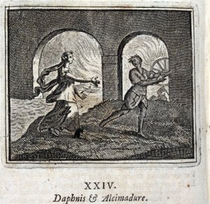 Daphnis és Alcimadura. Jean de La Fontaine (1621-95) meséi. Illusztráció: François Chauveau (1613-1676). 1728-as kiadás. alkotó: Francois Chauveau