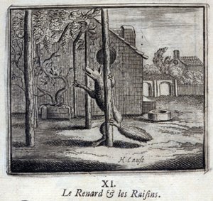 Illusztráció a „Jean de la Fontaine meséiből” (litho) alkotó: Francois Chauveau