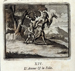 Szerelem és őrület. Jean de La Fontaine (1621-95) meséi. Illusztráció: François Chauveau (1613-1676). 1728-as kiadás.