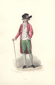 Dandy, Marie Antoinette korszaka. alkotó: Francois Claudius Compte Calix