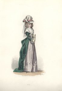 Nő sapkában és kabátban, Marie Antoinette korszaka.