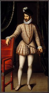 IX. Károly (1550-1574) francia király portréja lábán. Francois Clouet (1515-1572) festménye alkotó: François Clouet