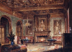 A szalon a Chateau de Marchais-ban, 1852