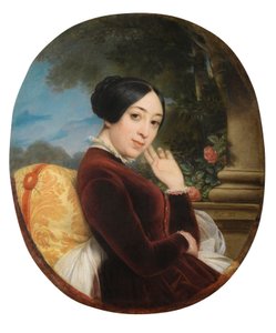 Pauline Viardot énekesnő és zeneszerző portréja 1821-1910, 1844. alkotó: Francois Edouard Picot