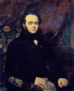 Jacques Fromental, Levy dit Halevy (1799-1862) francia zeneszerző portréja Szemüvegével pózol. Francois Gabriel Lepaulle (1804-1886) festménye 1837 Párizs, Opera Könyvtára – Jacques Fromental Levy francia zeneszerző portréja, Hale