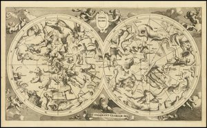 1720-as égi térkép - Hemel Globe. Coeli Enarrant Gloriam Dei alkotó: François Halma
