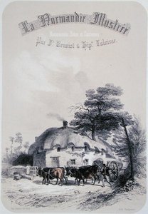 A normandiai Orne vidékéről szóló fejezet címlapképe a Charpentier által metszett "La Normandie Illustree" című, Nantes-ban 1852-ben kiadott kötetből (metszet). alkotó: Francois Hippolyte (after) Lalaisse