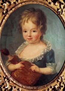 Fille a la poupee Francois Hubert Drouais (1727-1775) festménye 18. század. Párizs, Cognacq Jay Múzeum. alkotó: Francois Hubert Drouais