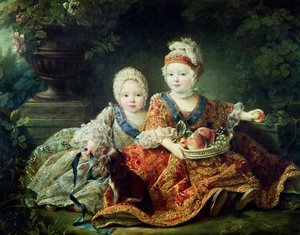 Louis de France (1754-93) duc de Berry és Louis de France (1755-1824) Provence grófja, XVI. Lajos és XVIII. Lajos francia leendő királyok, 1757